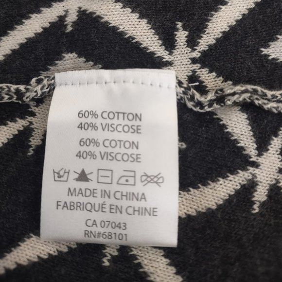 Belldini Open Front Abstract Drapey Cardigan Sweater Medium - Picture 9 of 10